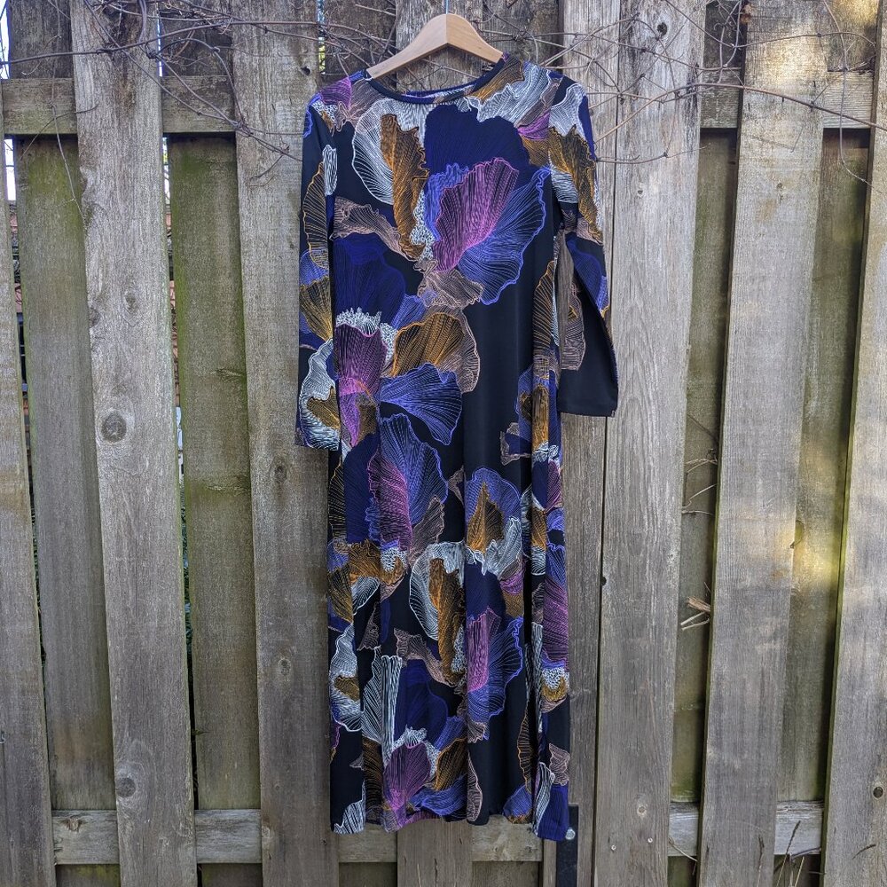 Chico's Long Sleeve Midi Dress,  Women's Size Medium Petite